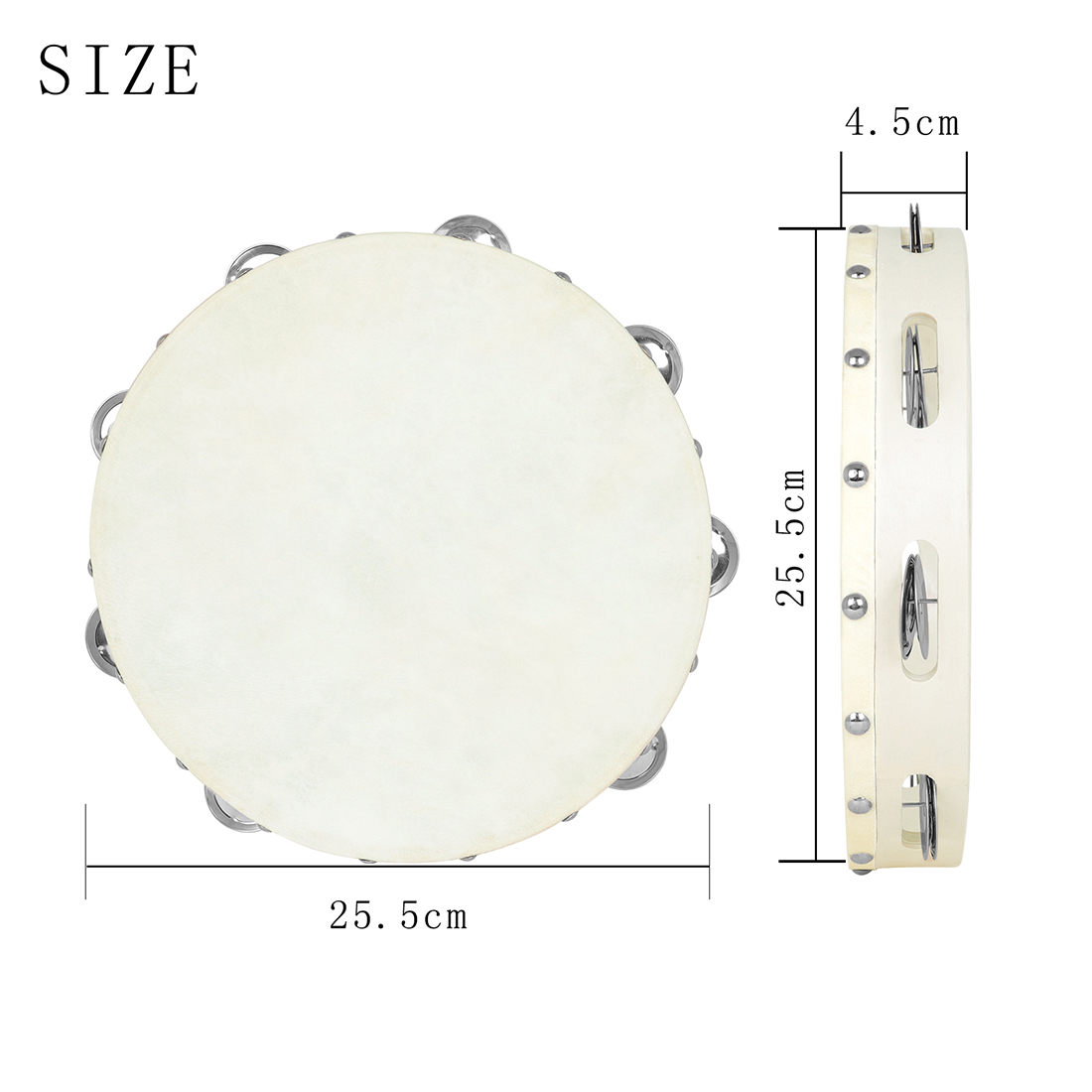 10 Inch Tambourine Hand Crank  - Musical Instrument Harmonium ulasan dan harga