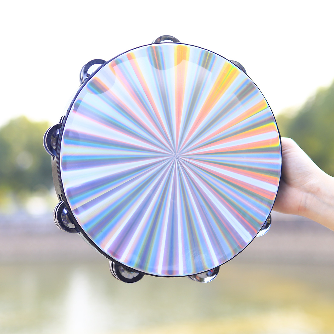 10 Inch Tambourine Hand Crank  - Musical Instrument Harmonium ulasan dan harga