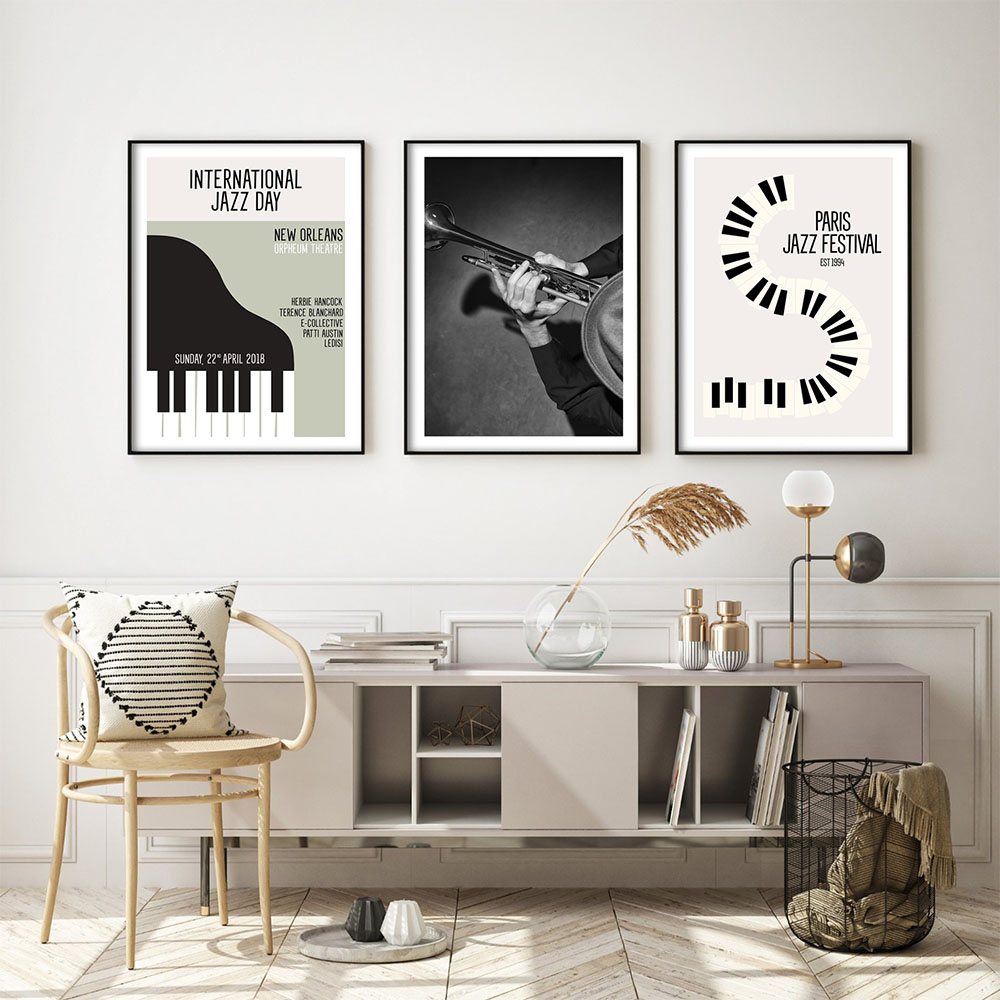 Vintage Gallery Canvas Paintin - Picture Of Musical Instrument ulasan dan harga