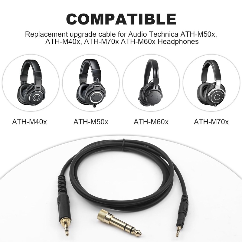 Coiled Audio Cable Replacement - Audio Technica Headphone Ath-M50X ulasan dan harga
