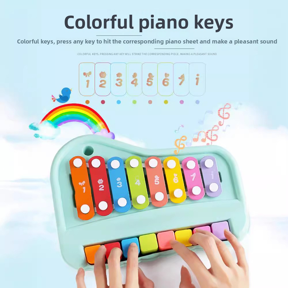 8-Note Xylophone Piano 2-in-1  - Musical Instrument Harmonium ulasan dan harga